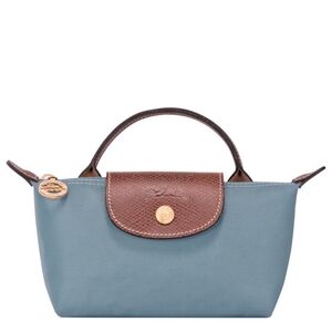 Longchamp Elegant Blue and Brown Tote
